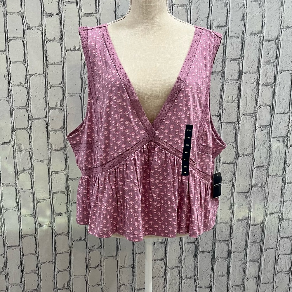 Lucky Brand  Size:XXL Women Sleeveless  Tank Multi Color 100% Cotton